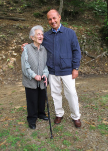 Laura Seghettini con Giorgio Pagano, Adelano di Zeri, 22 luglio 2011, anniversario della morte di Facio